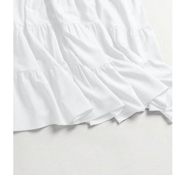 Boho Solid High Waist Stretchy waist maxi Skirt - Picture 3 of 8